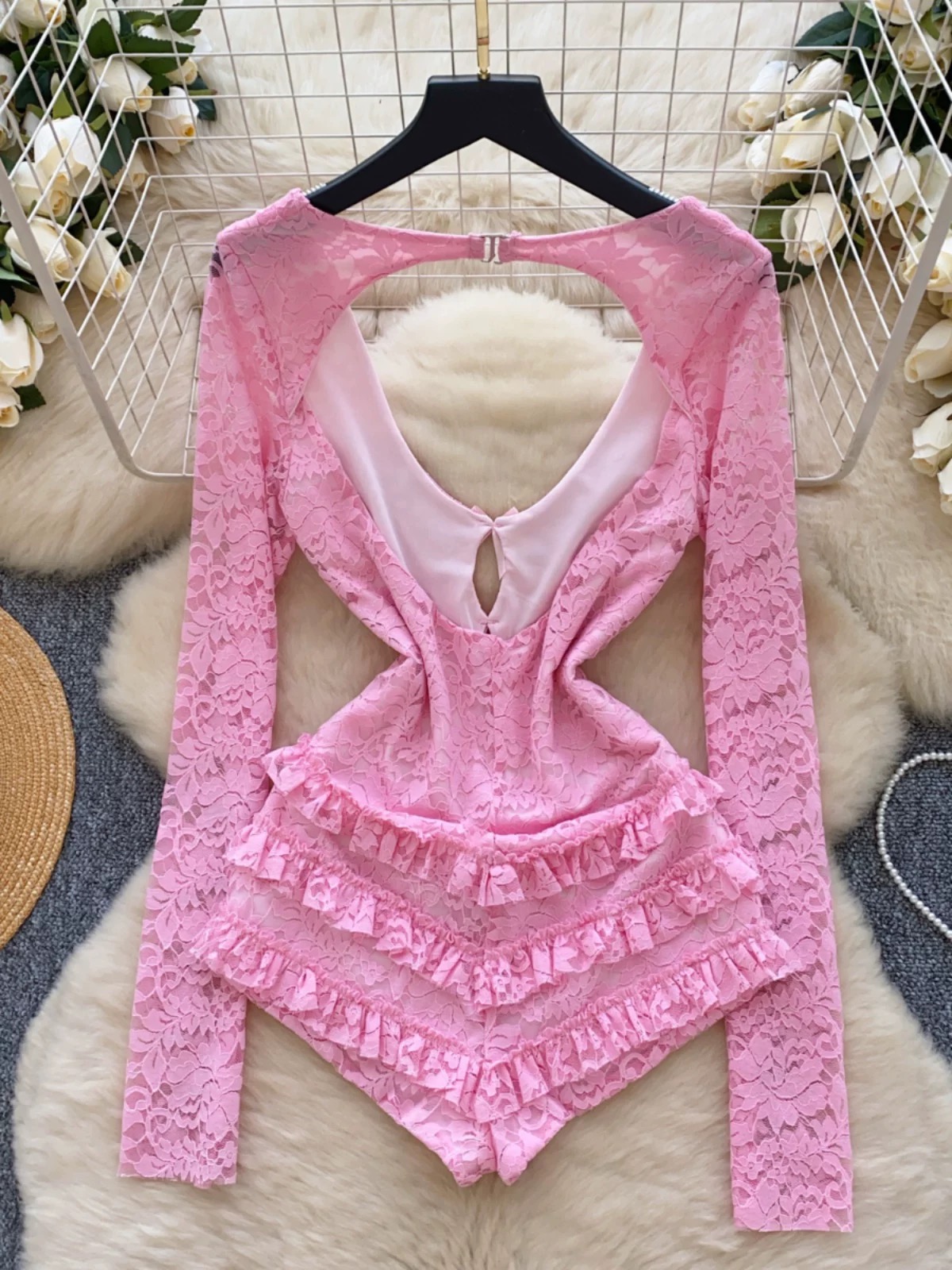 Smooth talker lace romper RJS126 images